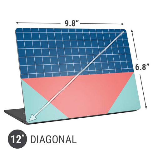 Checkered Split Universal Laptop 12in (9.8 x 6.8in) Skin